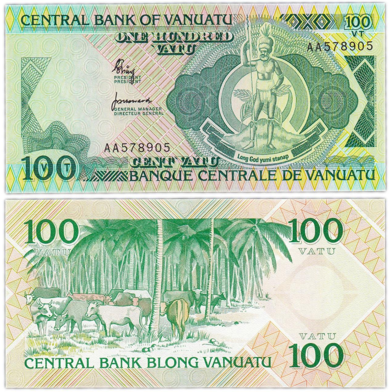 Вануату / Vanuatu 100 Vatu (1982) Pick 1 UNC Вануату / Vanuatu 100 Vatu (1982) Pick 1 UNC