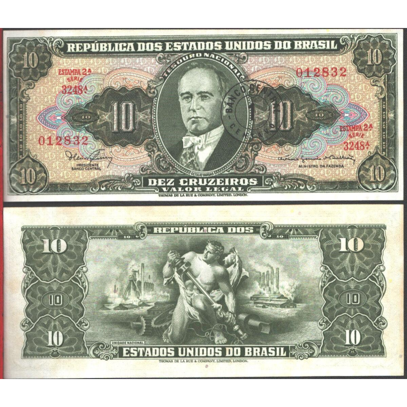 Бразилія / Бразилия / Brasil 1 Centavo on 10 Cruzeiros (1966-67) Pick 183b UNC – aUNC Бразилія / Бразилия / Brasil 1 Centavo on 10 Cruzeiros (1966-67) Pick 183b UNC – aUNC