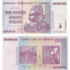 Зімбабве / Зимбабве 500000000 доларів 2008р Р-82 UNC