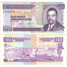 Бурунді / Бурунди 100 франків 1993р UNC P-29с.3