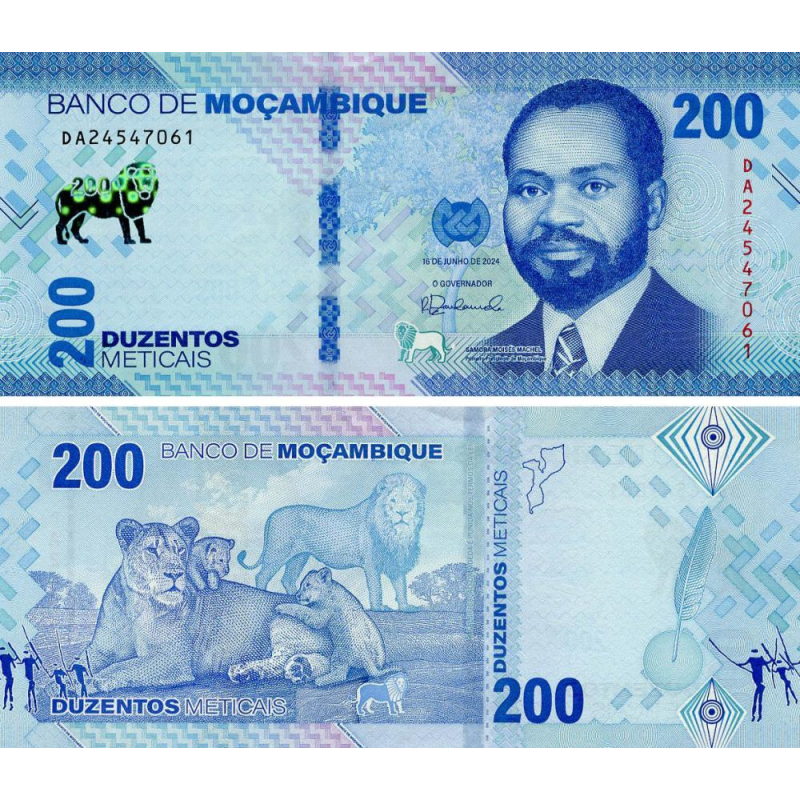 Мозамбік / Мозамбик 200 метікал 2024р UNC P-158 Мозамбік / Мозамбик 200 метікал 2024р UNC P-158