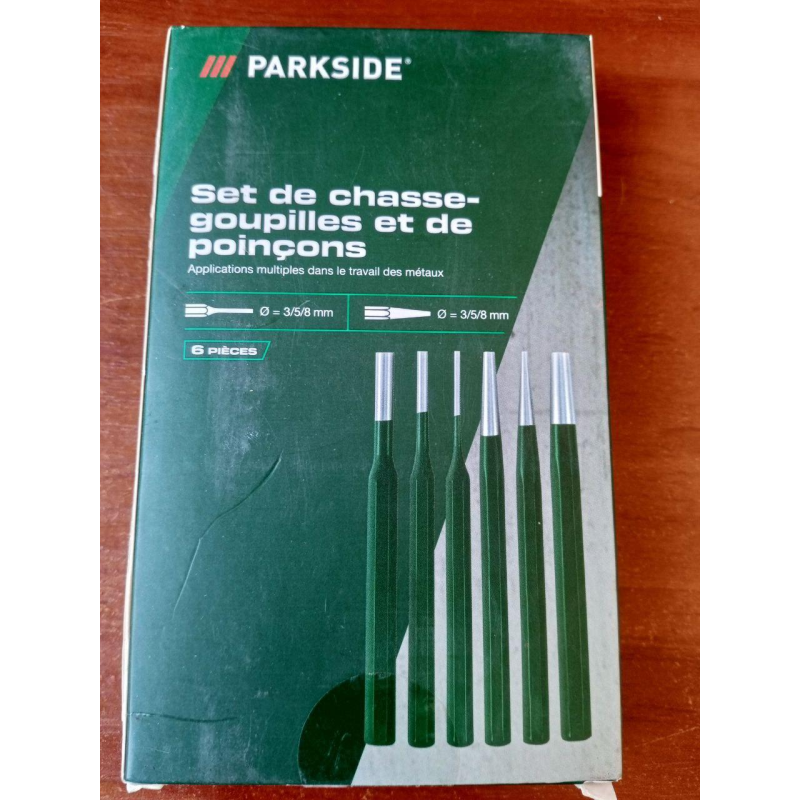Набір пробійників 3/5/8мм та пуансонів 3/5/8мм (набір 6 шт) PARKSIDE