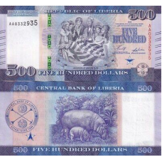 Ліберія / Либерия / Liberia 500 dollars 2022 Pick 42 UNC