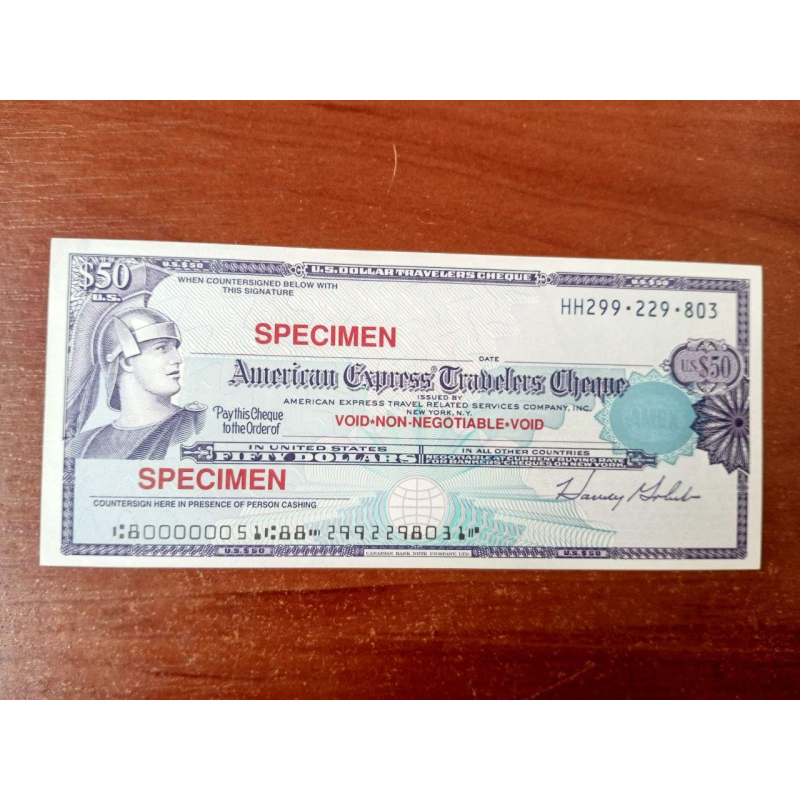 Чек Американ експрес 50$ НН 299.229.803