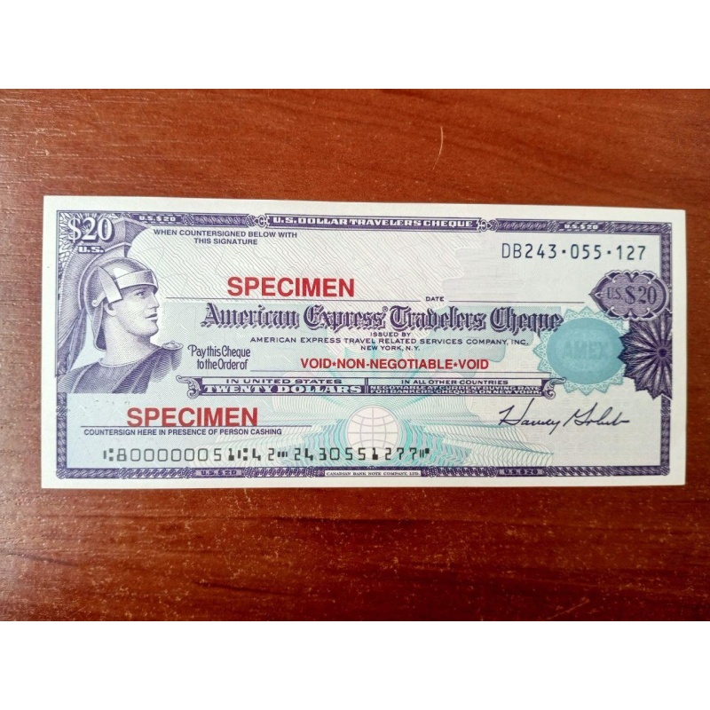 Чек Америкен экспресс 20 $ DB 243.055.127 Чек Америкен экспресс 20 $ DB 243.055.127