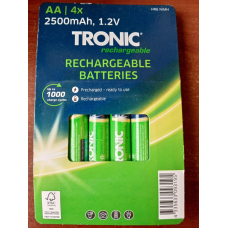 Акумуляторні батареї Micro-NiMH AA HR6 2500 mAh 1.2v 4 шт зелений TRONIC