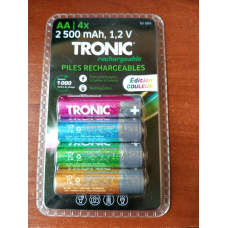 Акумуляторні батареї Micro-NiMH AA HR6 2500 mAh 1.2v 4 шт кольорові TRONIC