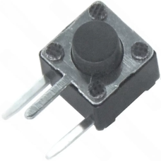 Тактова кнопка Daier KFC-A06P3-5.0, OFF-(ON), 3pin, 6х6х5.0 мм, чорна