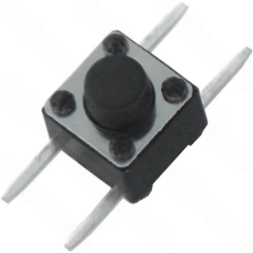 Тактова кнопка Daier KFC-A06P4-5.0, OFF-(ON), 4pin, 6х6х5.0мм, чорна