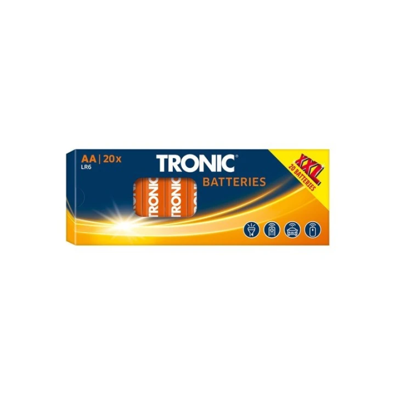 Лужні батарейки TRONIC Alkaline AA LR6 1.5V, 20 шт. Лужні батарейки TRONIC Alkaline AA LR6 1.5V, 20 шт.