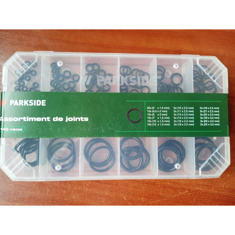КОМПЛЕКТ РЕЗИВНИХ УПЛОТНЕЙ PARKSIDE 140 шт.