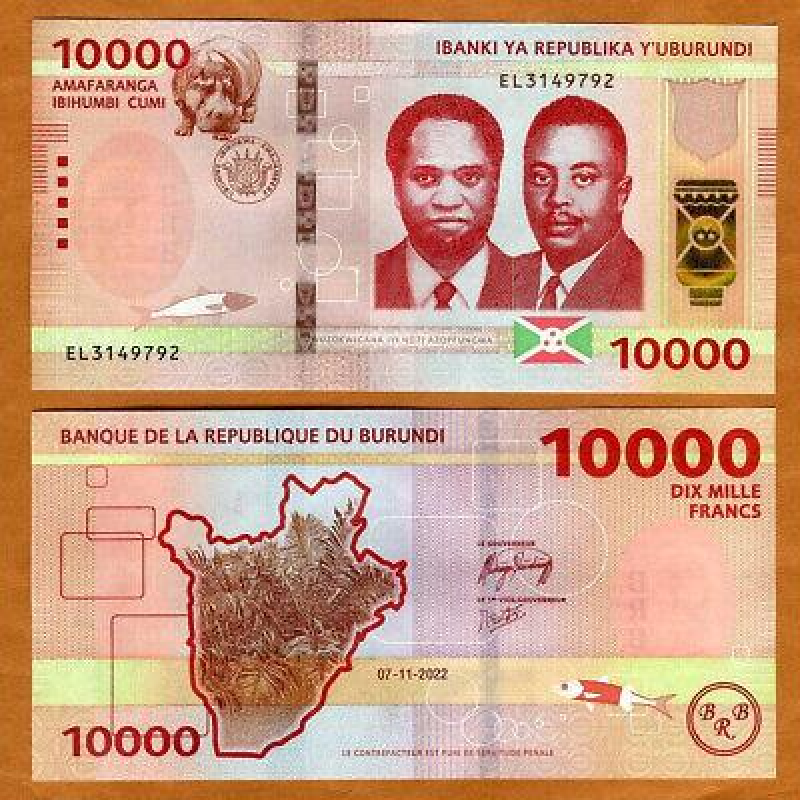 Бурунди / Burundi 10000 Francs 2022(2023) Pick NEW UNC Бурунди / Burundi 10000 Francs 2022(2023) Pick NEW UNC