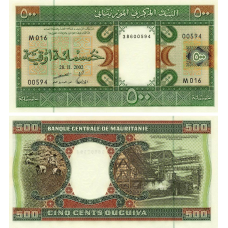 Мавританія / Мавритания / Mauritania 500 Ouguiya 2002 Pick 8c UNC