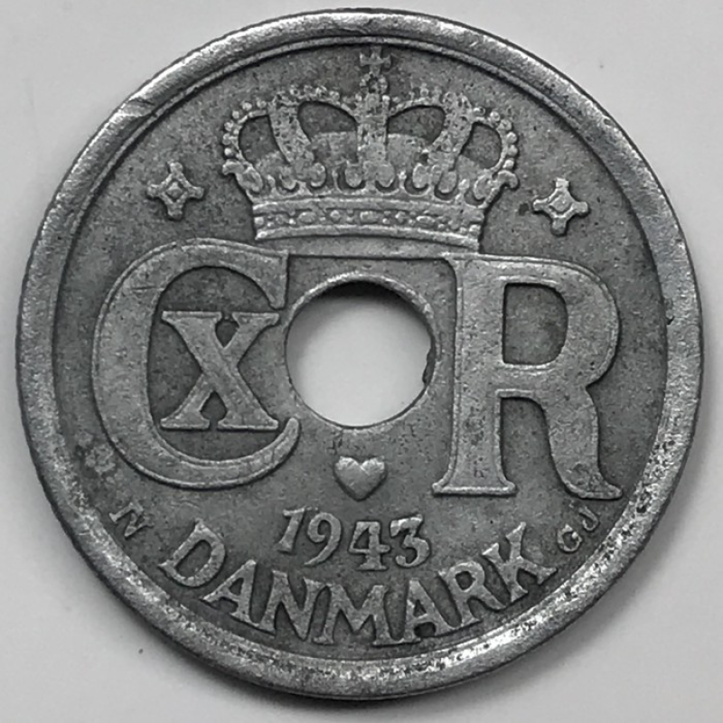 Монета 10 ере 1943, Данія
