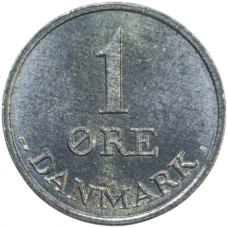 Монета 1 ере. 1969-1972 рік, Данія.
