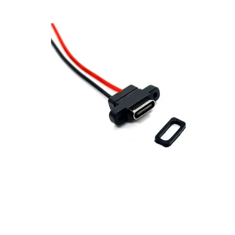 Гніздо USB type C, 2-х контактне, з кабелем Гніздо USB type C, 2-х контактне, з кабелем