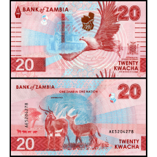 Замбія / Замбия / Zambia 20 Kwacha 2024(2025) Pick 63 UNC