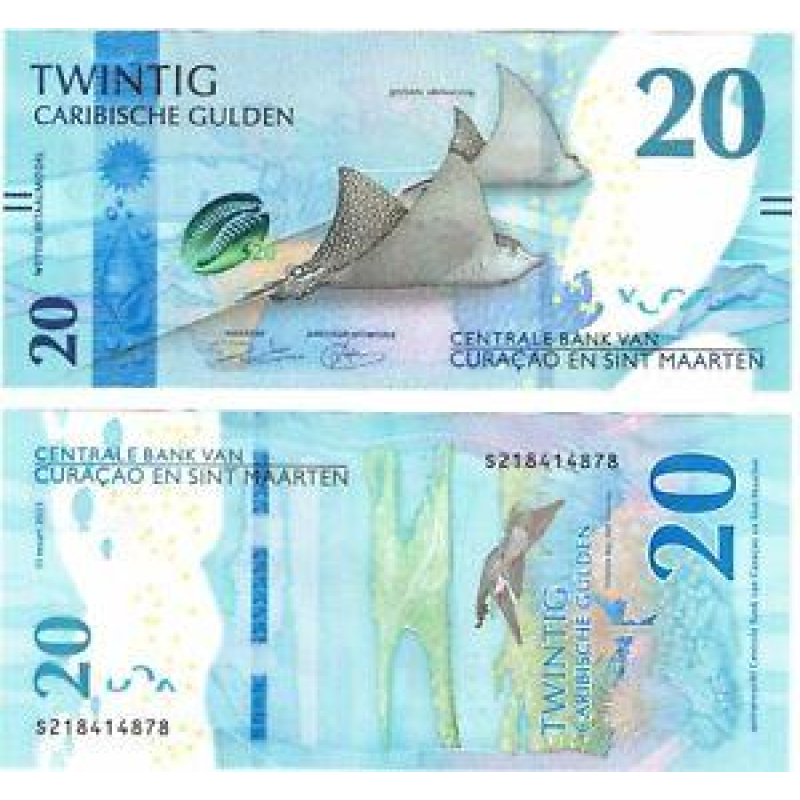 Кюрасао і Сінт-Мартін / Кюрасао и Синт-Мартин / Curacao & Sint Maarten 20 Gulden 2025 Pick 2 UNC