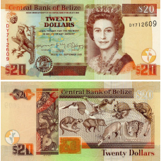 Беліз / Белиз / Belize 20 dollars 2020 Pick 69g UNC