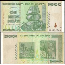 Zimbabweмбаy 1000000000 Dollars 2008 UNC
