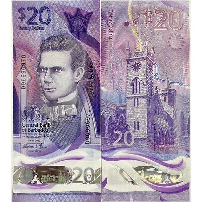 Барбадос / Barbados 20 Dollars 2022 Pick 83 UNC