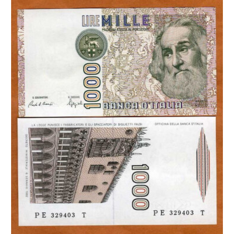 Італія / Италия / Italy 1000 Lire 1982 Pick 109b UNC