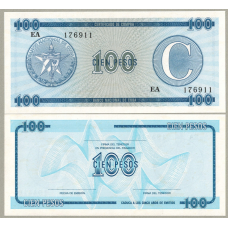 Куба 100 песо 1985р UNC P-FX25