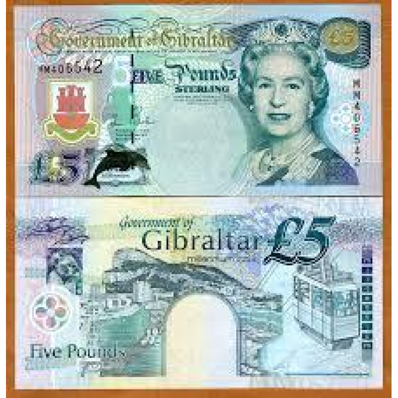 Гібралтар / Гибралтар / Gibraltar 5 pounds 2000 Pick 29 UNC Гібралтар / Гибралтар / Gibraltar 5 pounds 2000 Pick 29 UNC