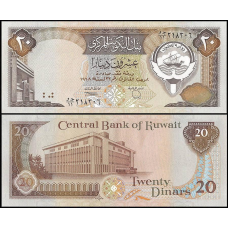 Кувейт / Kuwait 20 dinar 1968(1986-91) Pick 16b UNC