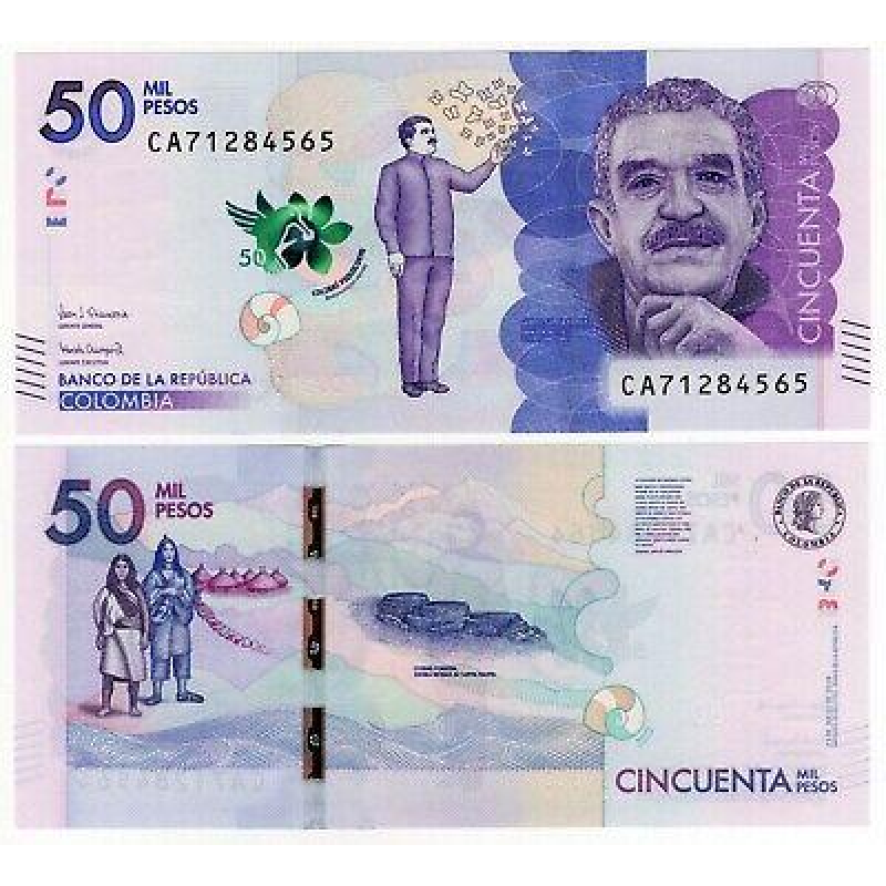 Колумбія / Colombia 50000 pesos 2019 Pick 462f UNC Колумбія / Colombia 50000 pesos 2019 Pick 462f UNC