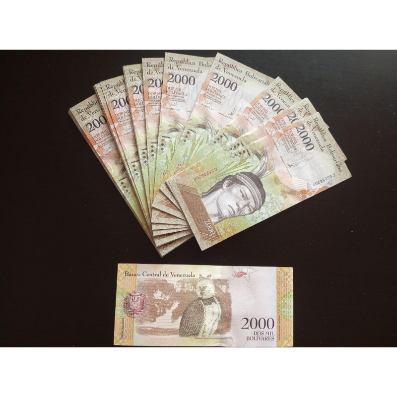 Венесуела Venezuela 2000 Bolivares 2016 UNC Венесуела Venezuela 2000 Bolivares 2016 UNC