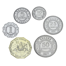 Belize Беліз набір 6 монет 1 5 10 25 50 Cents 1 Dollar 2017 - 2021 UNC