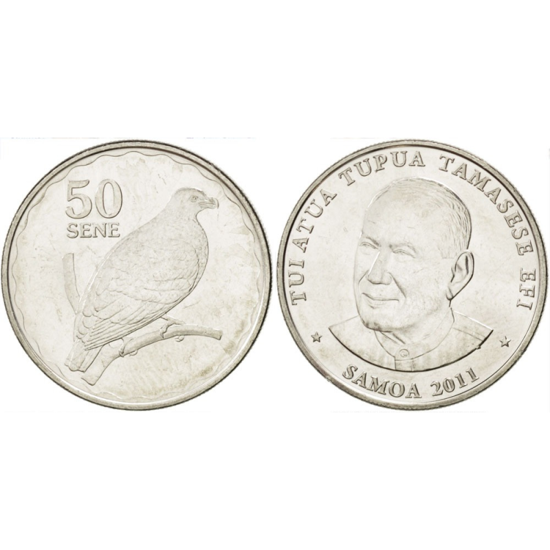 Самоа 50 сіна 2011 р. UNC Сталь із нікелевим покриттям