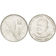 Самоа 20 сіна 2011 р. UNC Сталь із нікелевим покриттям
