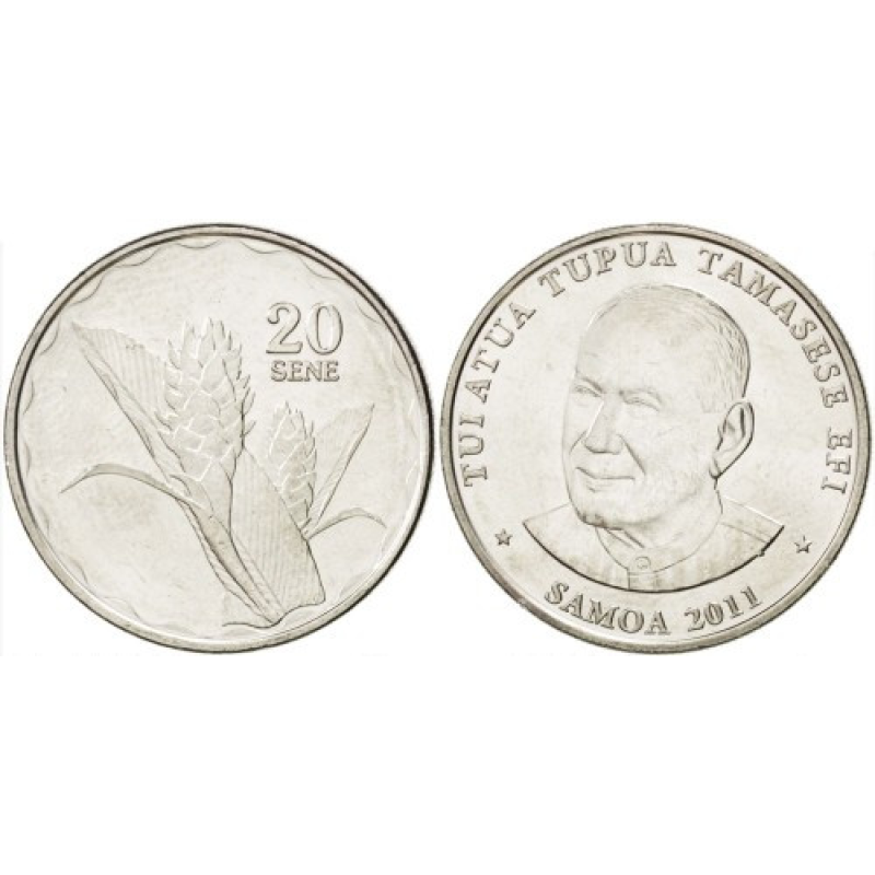 Самоа 20 сіна 2011 р. UNC Сталь із нікелевим покриттям