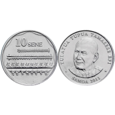 Самоа 10 сіна 2011 р. UNC Сталь із нікелевим покриттям