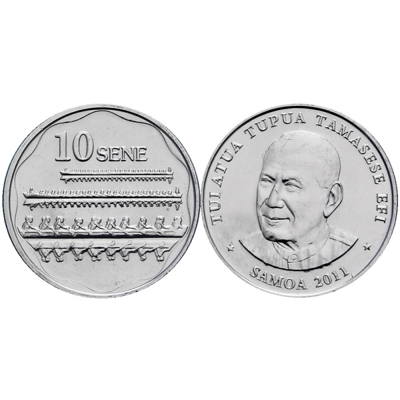 Самоа 10 сіна 2011 р. UNC Сталь із нікелевим покриттям