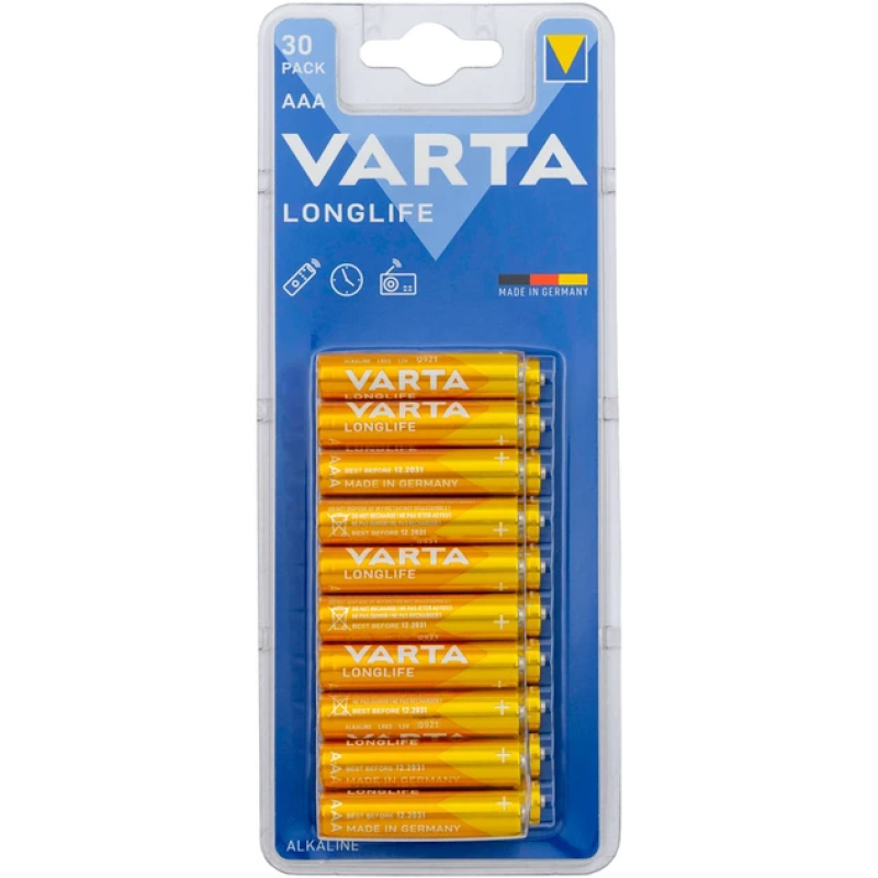 Батарейка Varta Longlife AAA BLI 30 Alkaline Батарейка Varta Longlife AAA BLI 30 Alkaline
