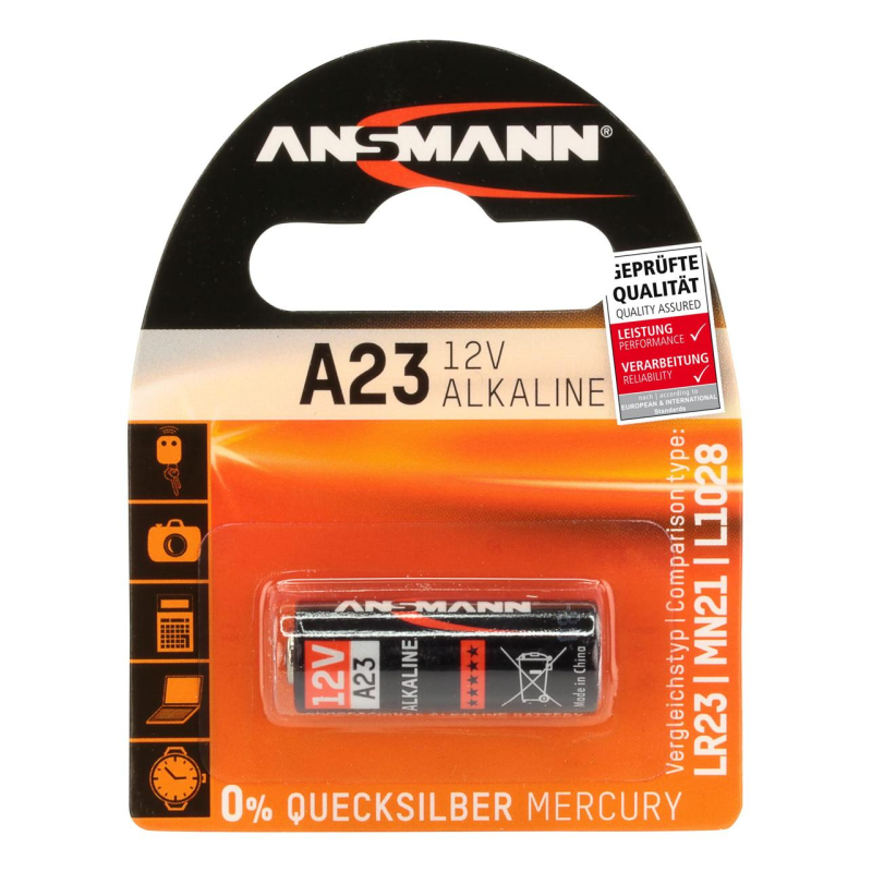Батарейка Ansmann A23 (MN21) 1 шт Німеччина Батарейка Ansmann A23 (MN21) 1 шт Німеччина
