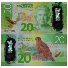 Нова Зеландія/Нова\velas/ New Zealand 20 Dollars 2016 Pick 193a UNC
