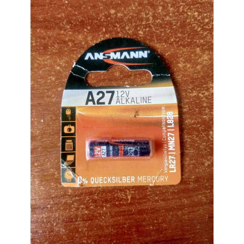 Батарейка Ansmann A27 (12V) 1шт Германия Батарейка Ansmann A27 (12V) 1шт Германия