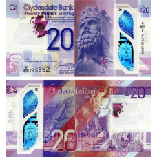 Шотландія / Шотландия 20 фунтів 2019р UNC Р-229R полімер