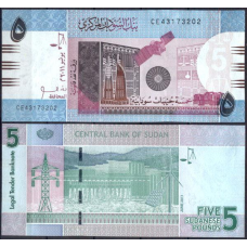 Судан /Sudan 5 Pounds 2011 Pick 72a UNC