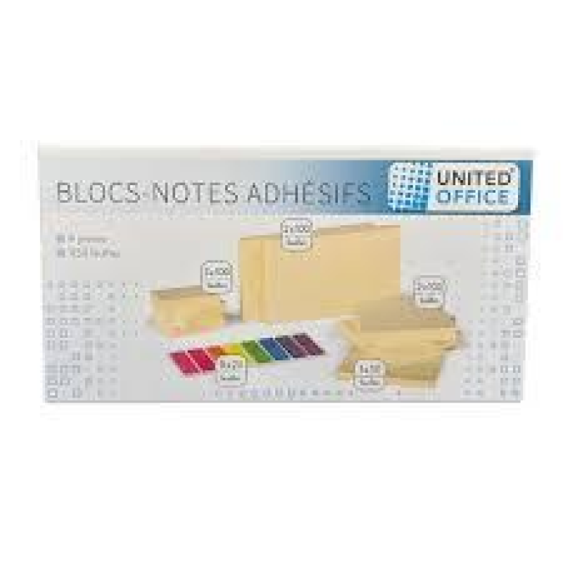Набір із 9 стикерів United Office, всього 950 аркушів, яскраві кольори Набір із 9 стикерів United Office, всього 950 аркушів, яскраві кольори