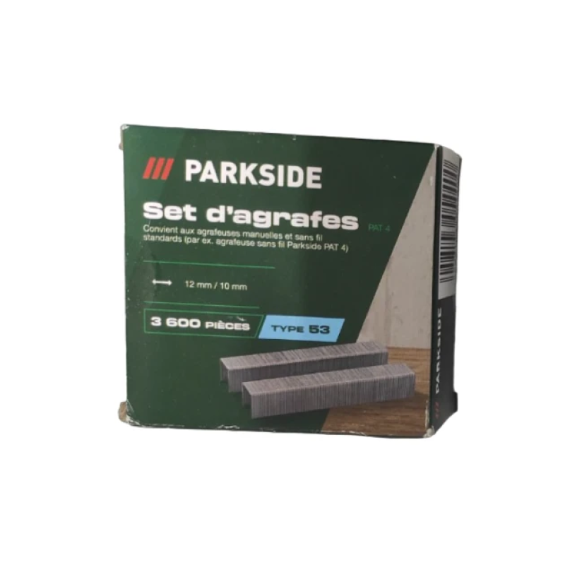 Набір скоб Parkside Type 53 12mm/10mm 3600 шт Набір скоб Parkside Type 53 12mm/10mm 3600 шт