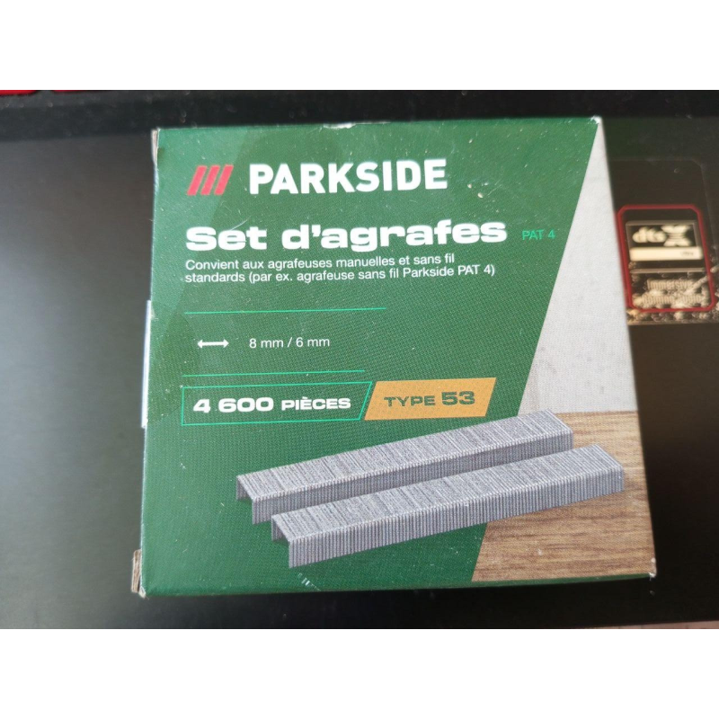 Набір скоб Parkside Type 53 8mm/6mm 4600 шт Набір скоб Parkside Type 53 8mm/6mm 4600 шт