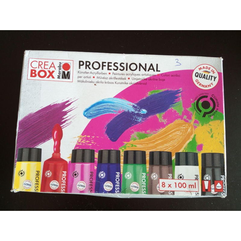 Набір акрилових фарб 8*100мл Crea Box Marabu Professional Німетчина