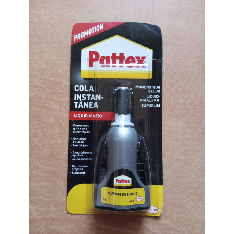 Суперклей швидкої фіксації Pattex прозорів Суперклей швидкої фіксації Pattex прозорів