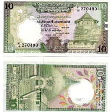 Sri Lanka Шрі Ланка - 10 Rupees 1989 UNC