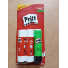 Клей-олівець, набір 3 шт по 20 гр, Pritt білий з зеленим  Німетчина